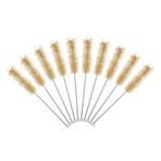 STOBOK 10 Parça Kimyasal deney şişe fırçası test tüpü fırçası kimyası besleyici temizleme fırçası deney tüpü fırçası cam şişe temizleme fırçası gözlük temizleyici uzun saman fırçası