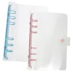 STOBOK 2 Adet Bağlayıcı El Arabası Tekeri Bikini Altı Çocuk Dosya Klasörü Gevşek Yapraklı Klasörler Kapağı Defter 6 Klasör Kapağı Ofis Planlayıcısı Kabukları Körü Körüne A6 Kağıt Plastik