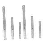 STOBOK 2 Takım Taşınabilir Metal Cetvel Ahşap İşleme Çift Taraflı Paslanmaz Çelik Ölçekli Cetvel Cetvel Erkek Ve Kız Çocukları Ve Boyama Için 3 Adet * 2