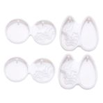 STOBOK 4 Adet Ada Kolye Kalıbı reçine silikon kalıpları kolye döküm kalıbı labret takı epoksi kalıp silikon takı kalıbı takı döküm kalıbı kendi emeğiyle Aksesuarlar Silika jeli beyaz