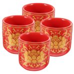 STOBOK 4 Adet Su Bardağı Pagan Adak Kasesi Ritüel Fincan Lotus Ibadet Kupası Kutsal Kupa Buda Kurban Bardak Tibet Dua Bardakları Çay Bardağı Tütsü Tapınağı Dekor Buda Kasesi Seramik Arap