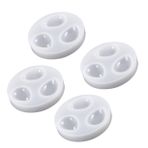 STOBOK 4 Adet Zaman Taşı Kalıbı Diy Epoksi Kalıp Takı Yapımı Aksesuarları Reçine Takı Döküm Araçları Kolye Madalyon Epoksi Reçine Kalıpları Taş Silikon Beyaz Kalıbı Silika Jeli Lanugo