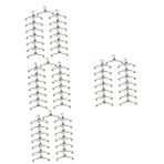 STOBOK 60 Adet Bebek Ev Askısı Küpeler Için Mini Askılar Küçük Ev Askıları Bebek Giysi Askısı Metal Askılar Mini Simüle Askılar Eski Dekor Bebek Dolap Askıları Giyim Desteği Narin Alaşım