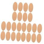 STOBOK 60 Oval Ahşap Döşeme Ev Dekorasyonu Bitmemiş Oval Cips Bitmemiş Oval Kesikler Boşluk Tuval Için Ev Süslemeleri Bitmemiş Diy El Sanatları Bitmemiş Resim Dilimleri Karton Odun