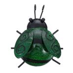 STOBOK Anaokulu Kreş Çantası Metal Lady Bug Duvar Duvar Sanat Ladybugs 3D Heykel Duvar Bah?e Veranda Ofis ?itleri A??k Duvar Heykelleri Topraklama Çubuğu Bakır