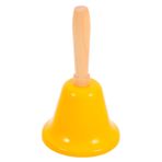 STOBOK Benzersiz Noel Dekoru 6.5cm Noel Zili Ahşap Saplı Zil Masa Tezgahı Aletleri Zil