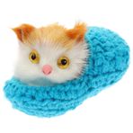 STOBOK Çocuk Oyuncakları Kedi Süsleri Kedi Öğretimi Uyuyan Kedi Terlik Uyuyan Yavru Kedi Uyuyan Kedi Figürü Küçük Evler Kedi Doldurulmuş Hayvanlar Sahte Kedi Çocuk Doğum ü Çantası