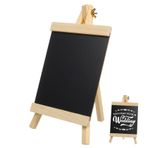 STOBOK Kara Tahta İşareti Düğün Restoran Mutfak Menü Panosu Için Ahşap Şövale 16x29cm