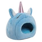 STOBOK Köpek Kaskları Pelu? Hamster Unicorn Pet Hamster Yatak Hamak Kobay S? Kulübe Kirpi Chinchilla Dolmas? Hideout Habitat G?kyüzü Mavi Mini Oyuncak Market Arabası