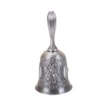 STOBOK Küçük El Çanı Gümüş Çelik El Zili Antika Servis Çanı Noel Yemeği Zili Resepsiyon Zili Servis Zili Eski El Çanı Noel Servis Çanı Düğün Zili Noel Baba Dekoru El Krank Masa Zili