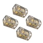 STOBOK Oyuncak 4Pcs Hazine G??üs Korsan Kutusu Olmadan Vintage ? Saklama Kutusu para Mücevher Organizat?r Favor Konteynerler Sikke I?in Dekorasyon Yüzük Hediyelik Eşya