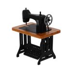 STOBOK Tedarik Terzi Masası Miniture Diki? Makinesi Vintage Dollhouse Mobilya Mini Diki? Makinesi Modeli Figürinler Cafe Foto?raf Sahne Masas? Dekorasyon Sar? Dikiş Makinası
