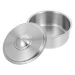STOBOK Termal Beslenme Çantası Mixing Bowls with Lids Stainless Steel Bowls Stew Pots Small Steam Soup Bowl Steaming Cup for Cooking Baking Prepping Food Storage 500Ml Çocuk Oyun Çadırı
