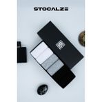 Stocalze Erkek Bambu Dikişsiz Kısa Patik Çorap. Yumuşak Esnek ve Terletmez Marka Desenli Kutulu Çorap Seti - 40 - 46 - Siyah - Beyaz - Gri