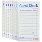 Stock Your Home Misafir Kontrol Defteri (10 Kitap) 8,9 cm x 17,1 cm Sunucu Not Pedleri ve Garson Sipariş Pedleri - Toplam 500 Misafir Kontrolü için Kitap Başına 50 Kontrol