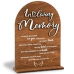 Stofinity In Loving Memory Düğün Tabelası - Düğün Anma Tabelası, Düğün Resepsiyon Süslemeleri için Ahşap Hafıza Masası Tabelası, Sevgi Dolu Bellek Plaketi Düğün Tabelası