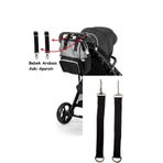 Stok CITY bebek arabası askısı annebebek çantası askısı metal askı aparatı puset askısı 28 cm