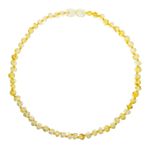 STONE CAPSULE Sertifikalı Orijinal Baltık Kehribar Bebek Diş Kolyesi Limon (Lemon) Renk 33 CM Unisex