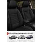 Stone Deri Oto Koltuk Kılıfı - Bel Destekli (Fiat Egea-Linea-Punto-Albea-Marea-Tipo-Uno Uyumlu) - Siyah