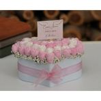 Stone Gift Design Anneler Günü Özel Tasarım Kalp Saksıda Pembe Minik Güller Canım Annem Kokulu Taş Çiçek Aranjmanı