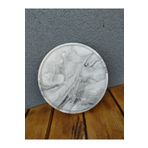 stone powder decorative Mermer Desen Yuvarlak Beton Sunum Tepsisi