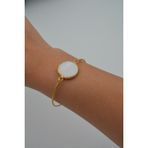 Stoneage Bayan Bileklik Altın Kaplama Sedef Taşlı Bilezik