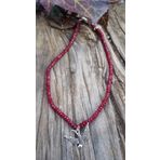 Stoneage Doğal Taş Bordo Vişne Rengi Jade Kırlangıç Bayan Kolye