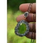 Stoneage Jewellery Kedi Gözü Fıstık Yeşili Bayan Kolye