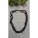 Stoneage Jewellery Lal Doğal Taş Çift Sıra Bayan Uzun Kolye