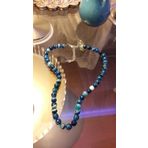 Stoneage Jewellery Mavi Akik Kendine Güven Bayan Kolye