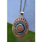Stoneage Jewellery Özel Tasarım Çini Bayan Kolye Mavi