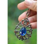 Stoneage Jewellery Safir Taşlı Otantik Bayan Kolye