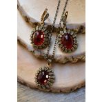 Stoneage Jewellery Yakut Taşlı Set Yeşil