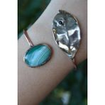 Stoneage Jewellery Yeşil Akik Taşlı Tasarım Bileklik