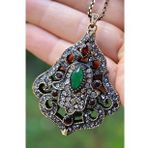 Stoneage Jewellery Zümrüt Doğal Taş Bayan Kolye