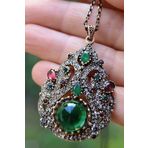 Stoneage Jewellery Zümrüt Doğal Taş Kolye