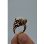 Stoneage Madeni Bronz Ayarlanabilir Barok İnci Bayan Yüzük