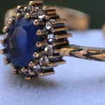 Stoneage Oval Safir Ayarlanabilir Kadın Yüzük