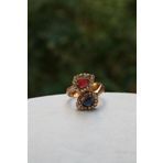 Stoneage Yakut ve Safir Taşlı Ayarlanabilir Kadın Yüzük