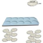 Stonechem 10'lu Tırtıklı Kenar Magnet Silikon Kalıp Seti – 5.8 cm Yuvarlak Epoksi Magnet Kalıbı (Söz, Nişan, Nikah Şekeri ve Hediyelik İçin İdeal Ölçü)