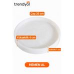 stonechem 35 cm Çap 4 cm Yükseklik Epoksi Kalıp 1 cm Et Kalınlığı Saat, Sehpa ve Tepsi İçin