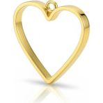 Stonechem 5 Adet Kalp Model Gold Zamak Kolye Ucu 3.5 cm – Epoksi Reçine ve Takı Tasarımı İçin Kaliteli Metal Çerçeve (Paslanmaya Dayanıklı, Takı Yapım Aparatı) - Altın
