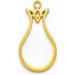 Stonechem 5 Adet Lale Model Gold Zamak Kolye Ucu 3.5 cm – Epoksi Reçine ve Takı Tasarımı İçin Kaliteli Metal Çerçeve (Paslanmaya Dayanıklı, Takı Yapım Aparatı) - Altın