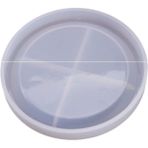 Stonechem Epoksi Bardak Altlığı Silikon Kalıbı – 11 cm Düz Yuvarlak Parlak Yüzey Coaster Kalıbı - Beyaz