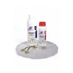 stonechem Epoksi Reçine 1,5 kg - 33,5 cm Tırtıklı Tepsi Kalıbı - Gümüş&Gold Sim - Çelik Gold Zamak Kulp