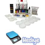 Stonechem Proset Epoksi Başlangıç Seti – 3 Kg Kristal Reçine, Pigmentler, Kalıplar ve Karıştırma Seti (Hassas Terazi Hediyeli)