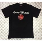 stonedfame Game Of Thrones Baskılı T-Shirt - Siyah