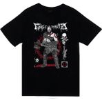 stonedfame God Of War - Kratos - Oyun Baskılı Unisex %100 Pamuk Siyah T-Shirt - 5XL