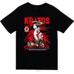 stonedfame God Of War - Kratos - Oyun Baskılı Unisex %100 Pamuk Siyah T-Shirt - XS