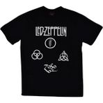 stonedfame LED Zeppelin Baskılı T-Shirt - 5XL - Siyah